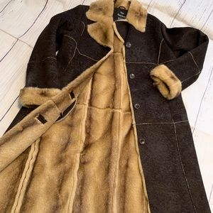 Vintage Dennis Basso faux fur lined coat